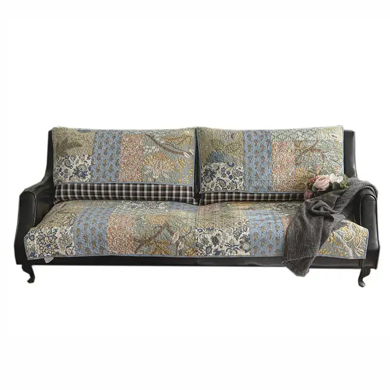 European Floral Cotton Couch Cover Sofa Protective