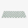 Cream-colored Large Plaid Square Fuzzy Pet Dog Mat