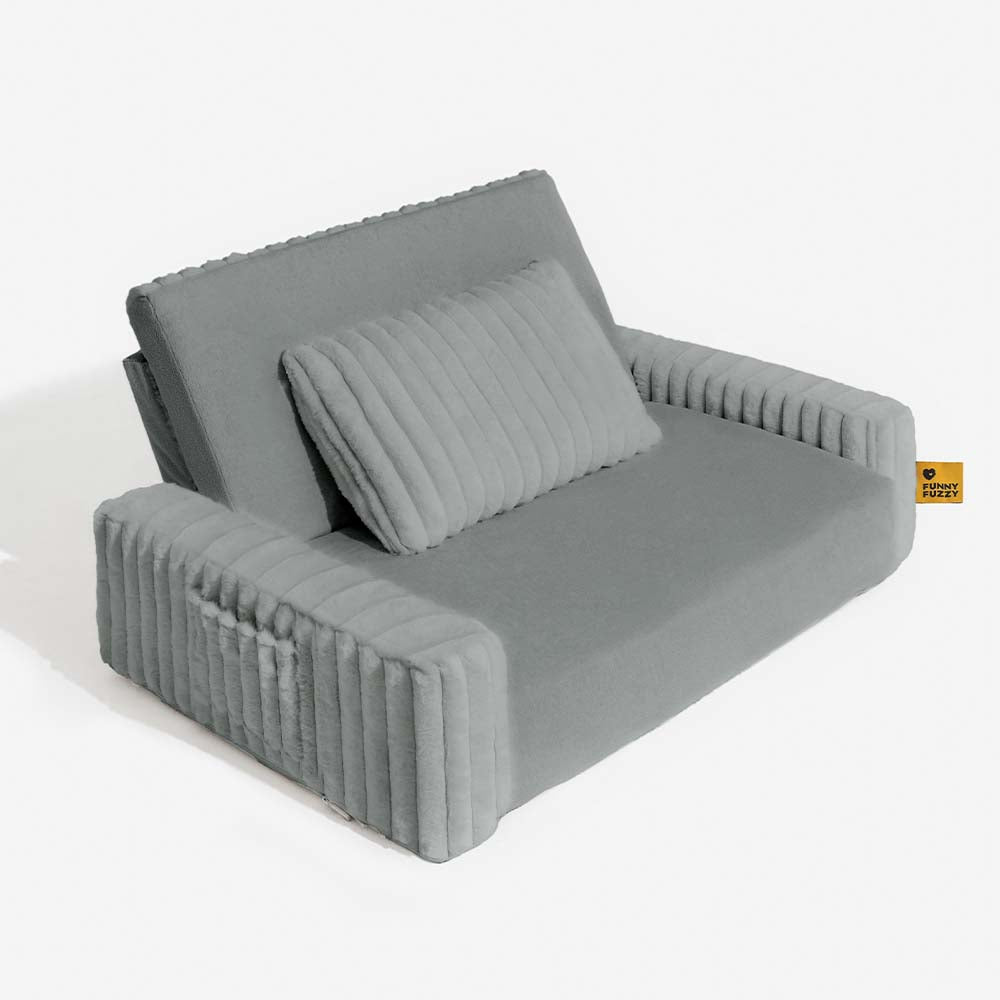 Creamy Fluffy Orthopedic Human-Dog Bolster Bed - E