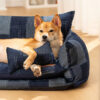 Denim Patchwork Style Pet Double Layer Sofa Dog So