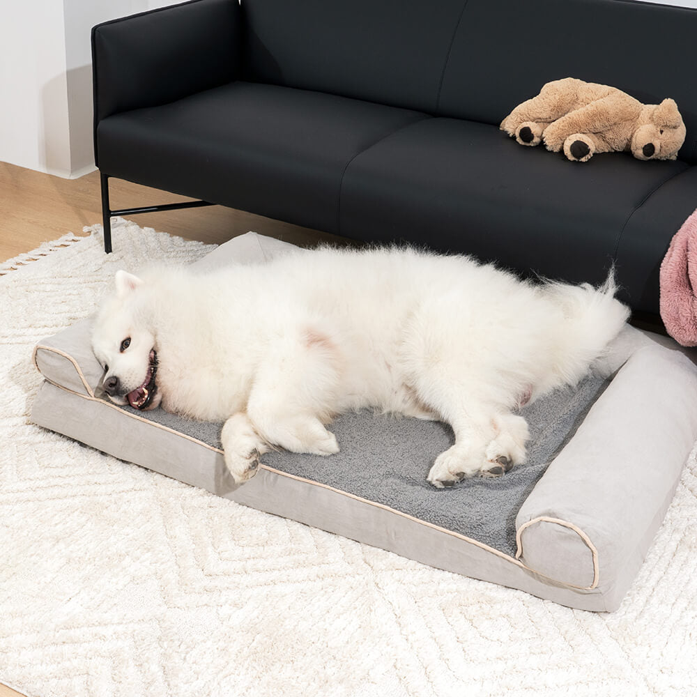 Faux Fleece & Suede Full Support Orthopedic Dog Be