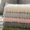 Elegant Grey Textured Non-Slip Thick Plush Couch C