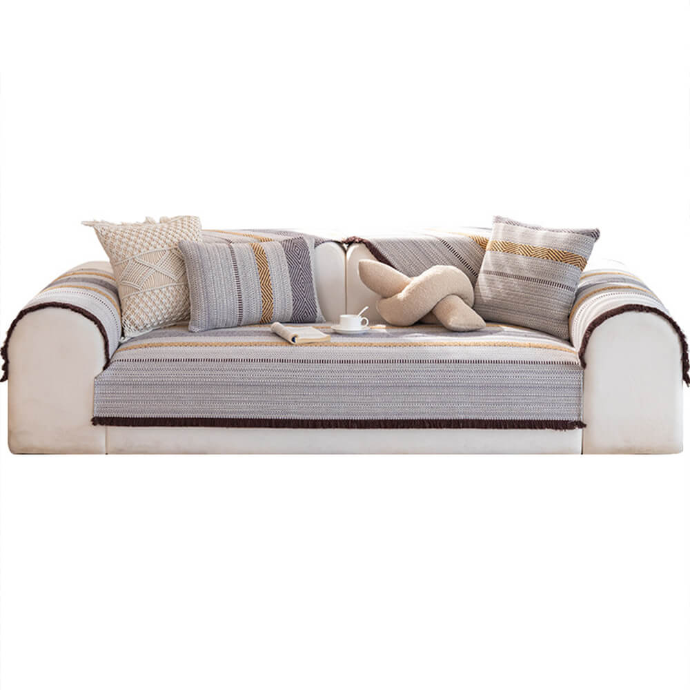 Classic Natural Cotton Linen Breathable Couch Cove