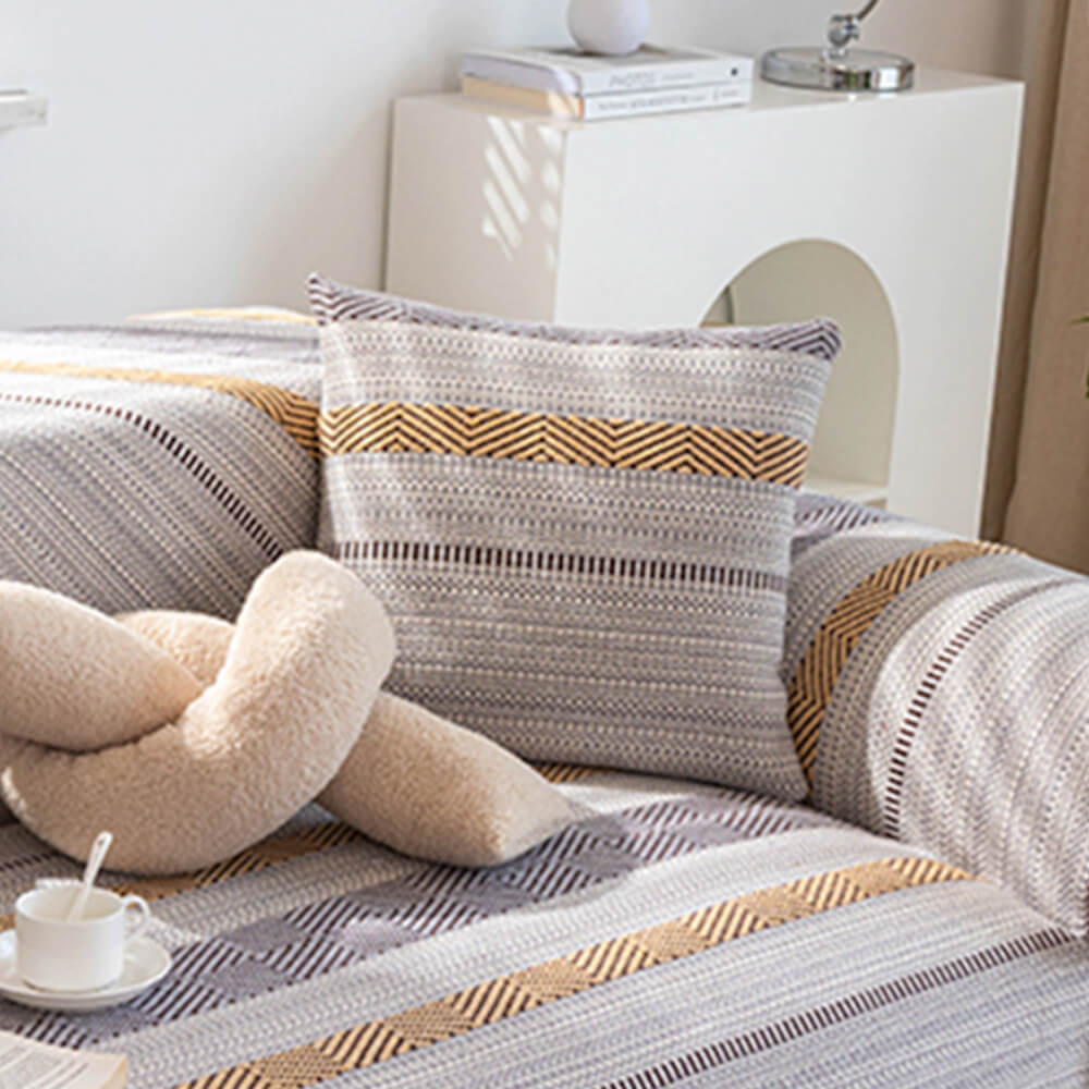 Classic Natural Cotton Linen Breathable Couch Cove