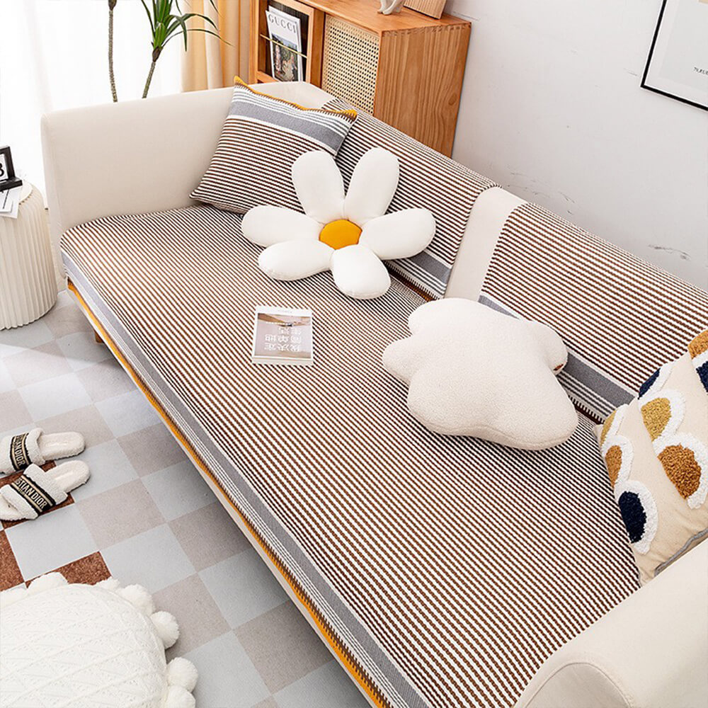 Classic Natural Cotton Linen Breathable Couch Cove