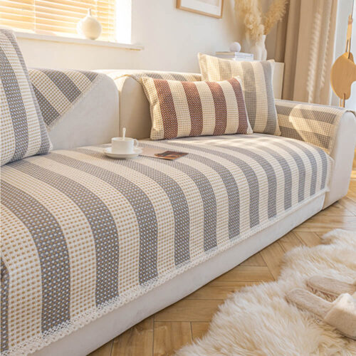 Cotton Linen Stripe Anti-scratch Furniture Protect