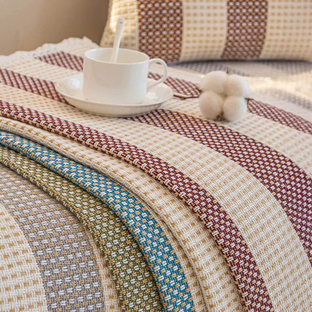 Cotton Linen Stripe Anti-scratch Furniture Protect