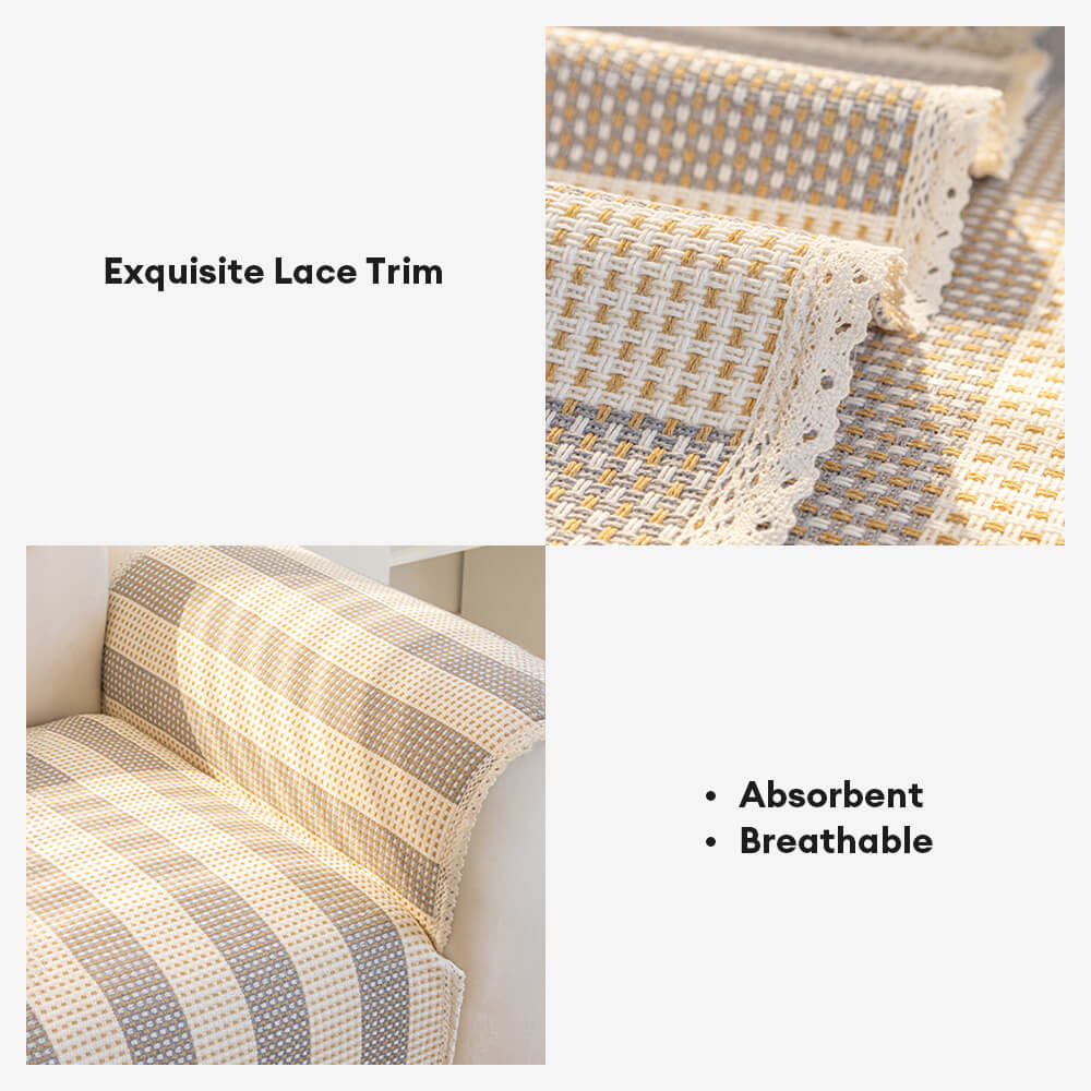 Cotton Linen Stripe Anti-scratch Furniture Protect
