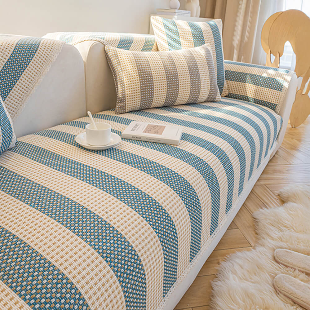Cotton Linen Stripe Anti-scratch Furniture Protect