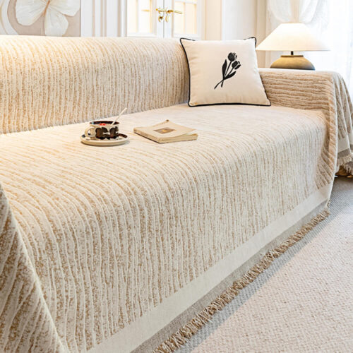 Cream Chenille Textured Pet-Friendly Anti-Scratch