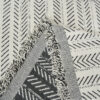 Elegant Herringbone Chenille Textured Throw Couch
