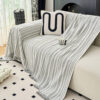 Elegant Herringbone Chenille Textured Throw Couch