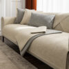 Minimalist Solid Color Breathable Faux Linen Couch