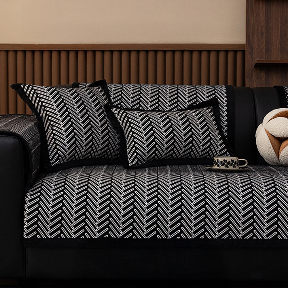 Modern Chic Herringbone Chenille Anti-scratch Non-