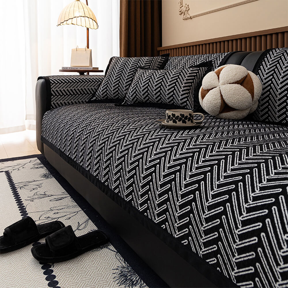 Modern Chic Herringbone Chenille Anti-scratch Non-