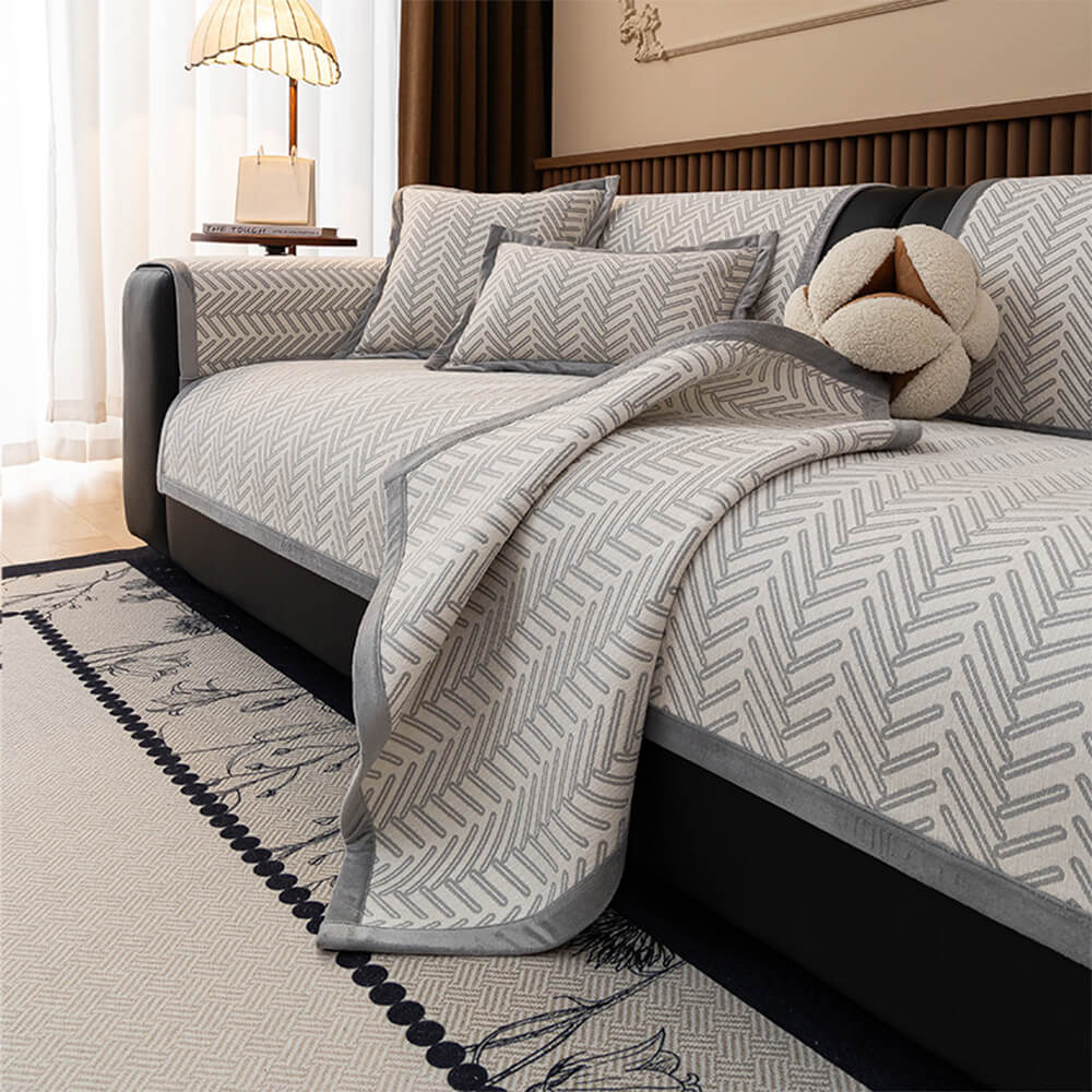 Modern Chic Herringbone Chenille Anti-scratch Non-