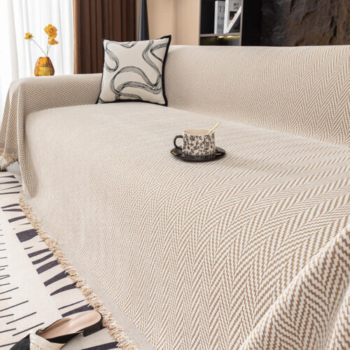Premium Herringbone Chenille Fringe Full Coverage 