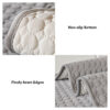 Round Quilted Suede Moisture-Absorbent Breathable