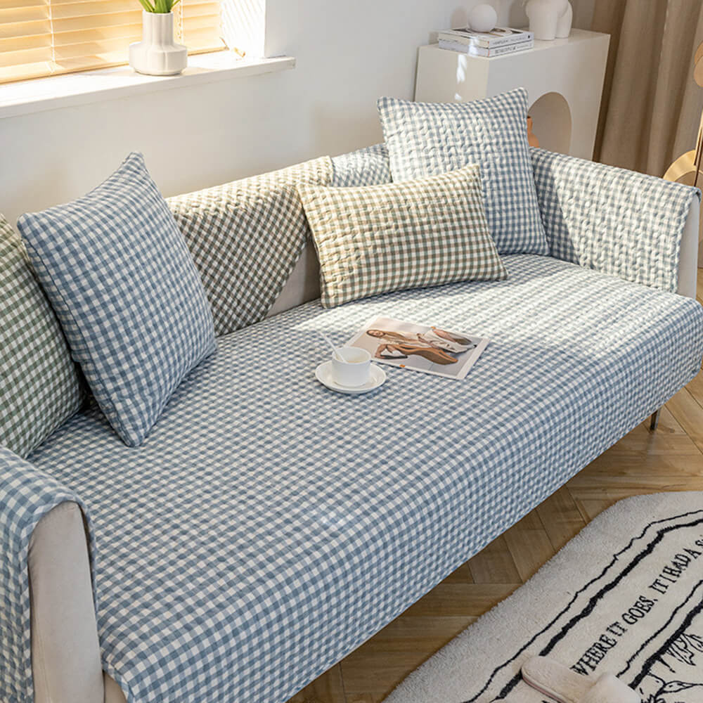 Retro Plaid Washed Cotton Wear-Resistant Non-Pilli