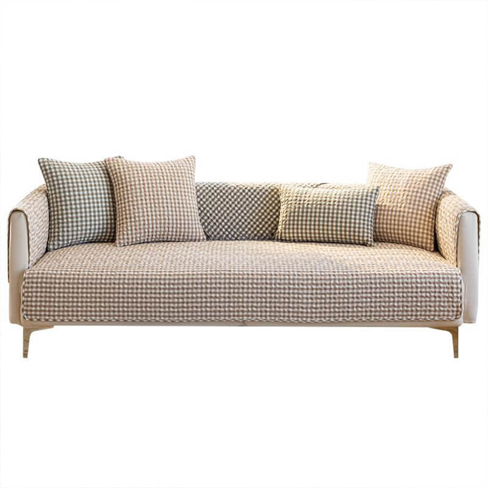 Retro Plaid Washed Cotton Wear-Resistant Non-Pilli