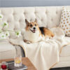 Cozy & Protective Throw Reversible Fleece Pet Blan