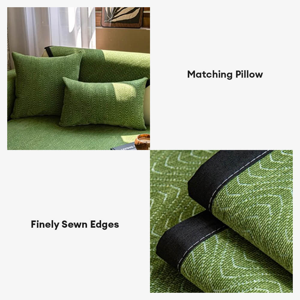 Chenille Anti-Slip Cat-Scratch Resistant Wavy Text