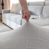 Diamond Jacquard Plush Full-Cover Stretch Couch Co