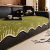 Soft Thickened Plush Couch Cover with Irregular Wa