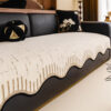 Soft Thickened Plush Couch Cover with Irregular Wa