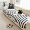 Modern Chevron Stripes Chenille Couch Cover with W
