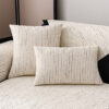 Modern French Striped Chenille Couch Cover