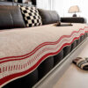 Non-Slip Herringbone Chenille Couch Cover with Wav