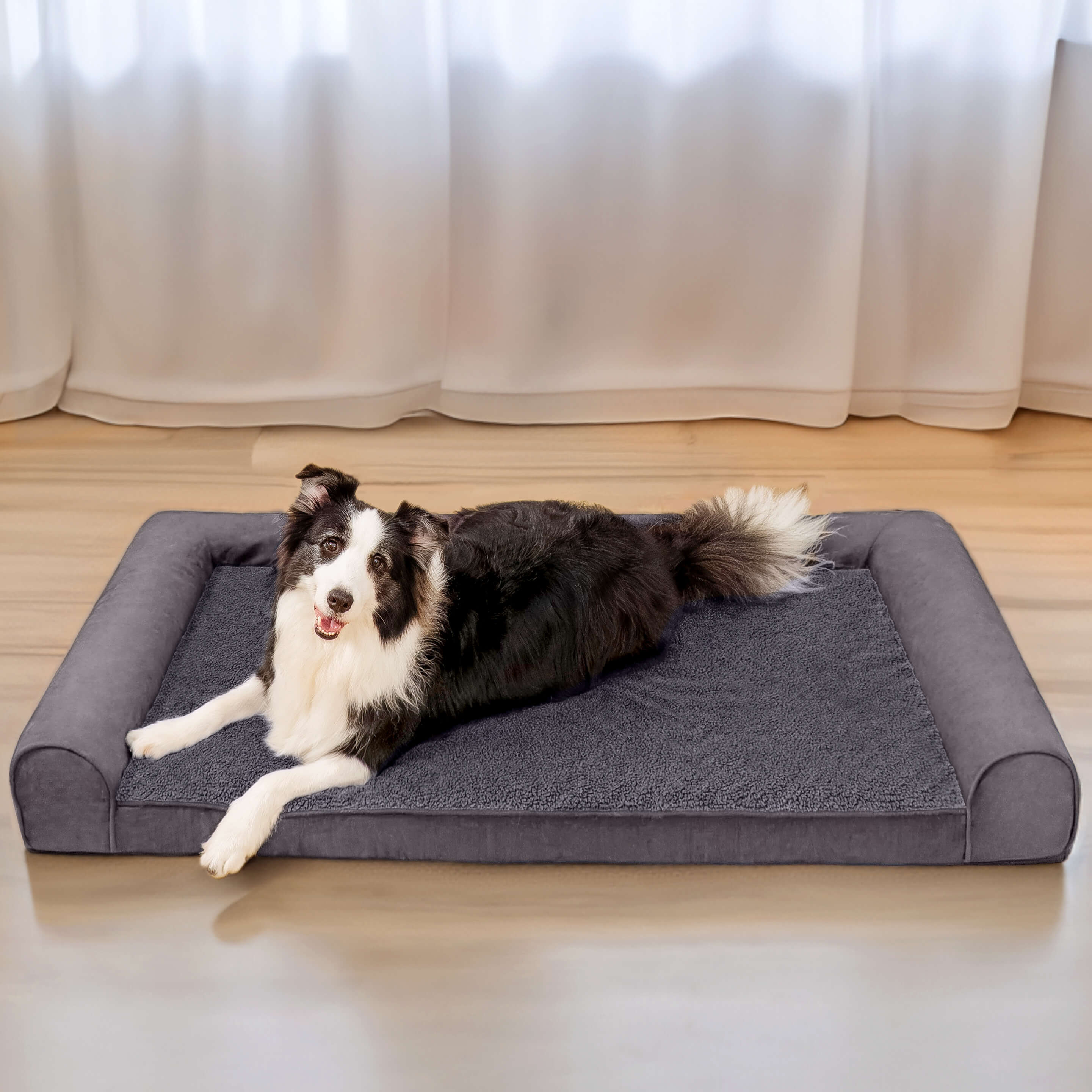 Faux Fleece & Suede Full Support Orthopedic Dog Be