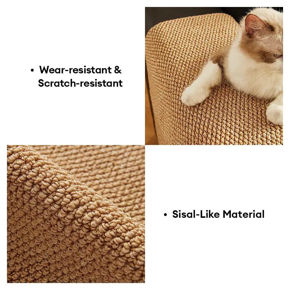 Faux Sisal Scratch-Resistant Sofa Armrest Protecto