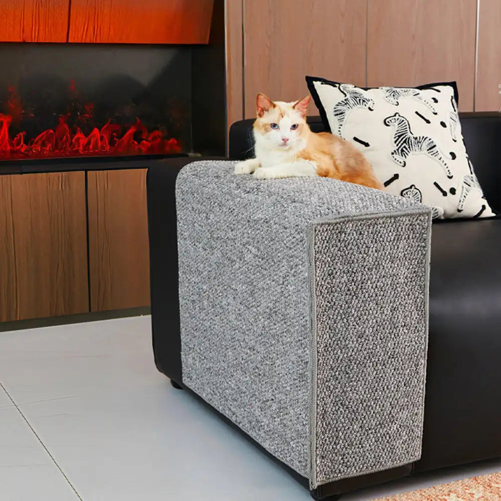 Faux Sisal Scratch-Resistant Sofa Armrest Protecto