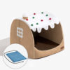 Festive Snow House Orthopedic Dog Bed - Christmas