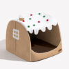 Festive Snow House Orthopedic Dog Bed - Christmas