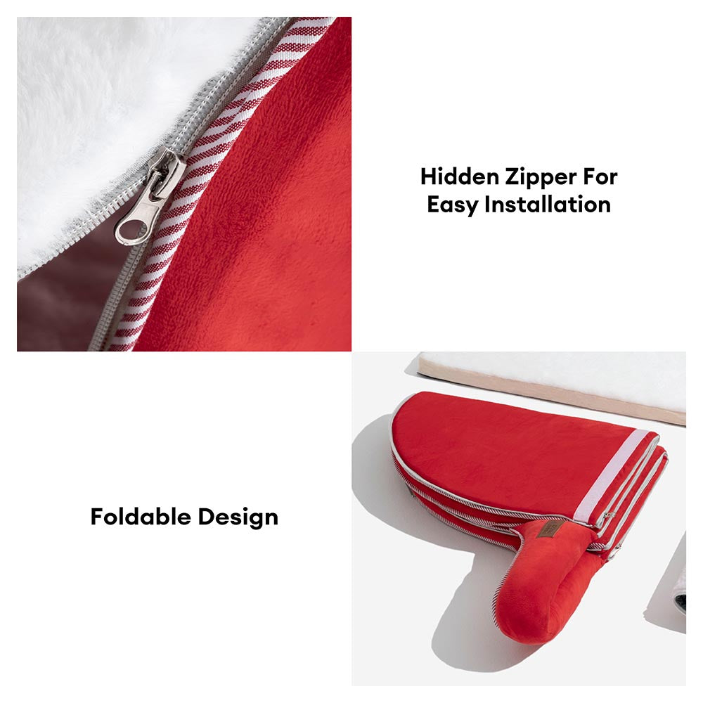 Festive Snow House Orthopedic Dog Bed - Christmas