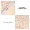 Floral Orthopedic Dog Bed Calming Pet Bed with Pil