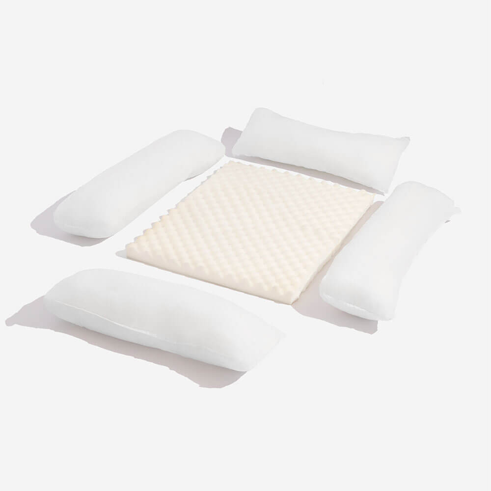 Floral Orthopedic Dog Bed Calming Pet Bed with Pil