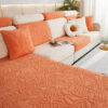 Floral Velvet Stretch Full Wrap Sofa Protector Cou