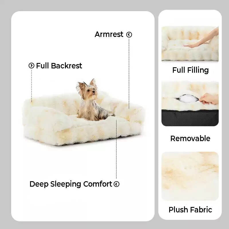 Fluffy Plush Thickened Cozy Pet Calming Bed Dog Ca