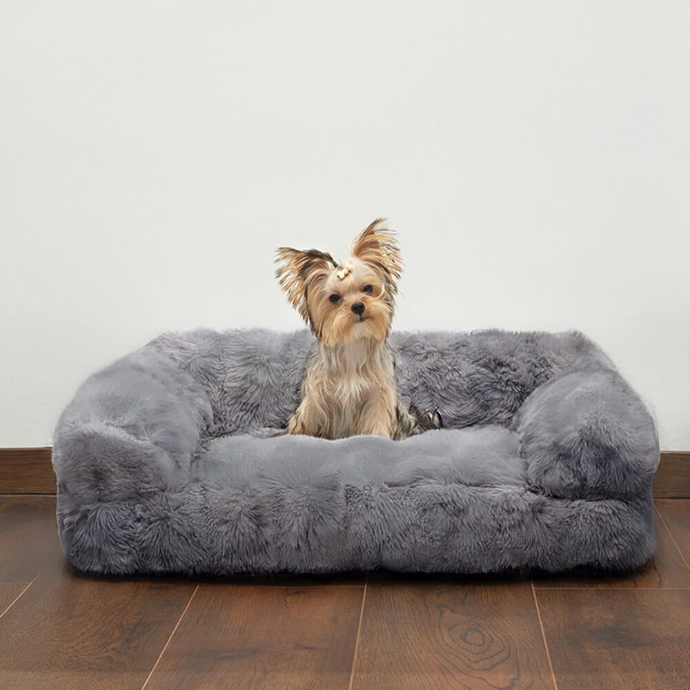 Fluffy Plush Thickened Cozy Pet Calming Bed Dog Ca