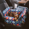 Travel Safety Bolster Vintage Denim Patchwork Dog 