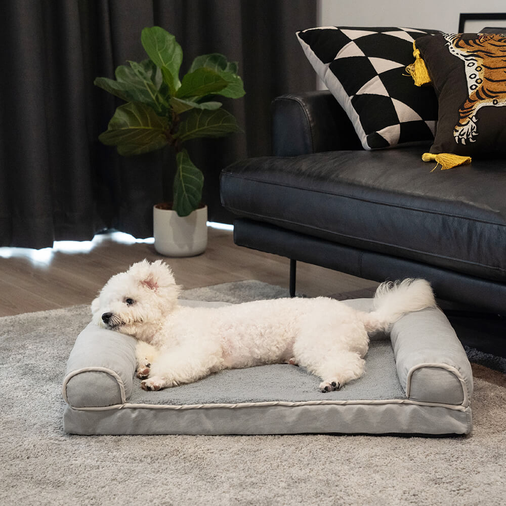 Faux Fleece & Suede Full Support Orthopedic Dog Be