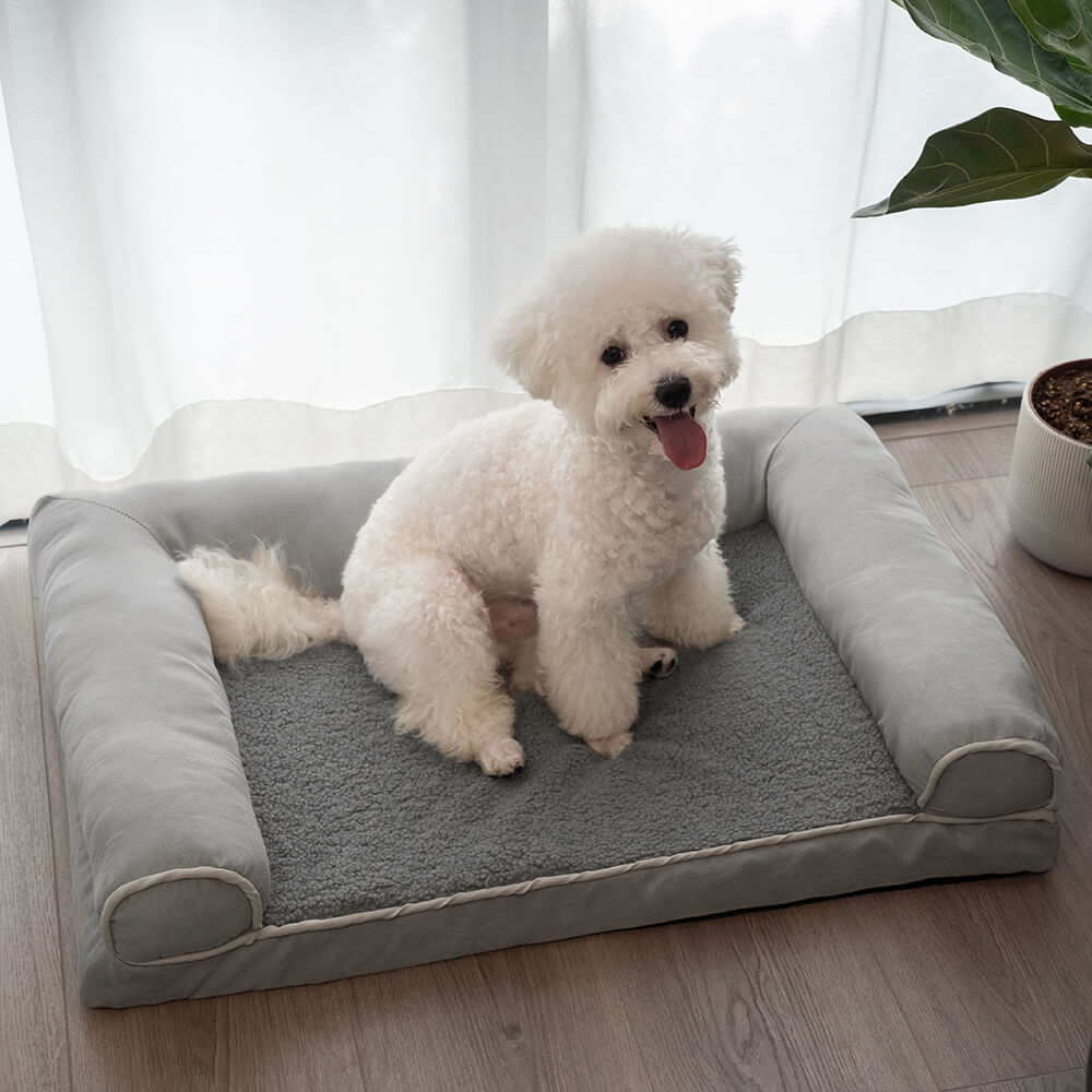 Faux Fleece & Suede Full Support Orthopedic Dog Be