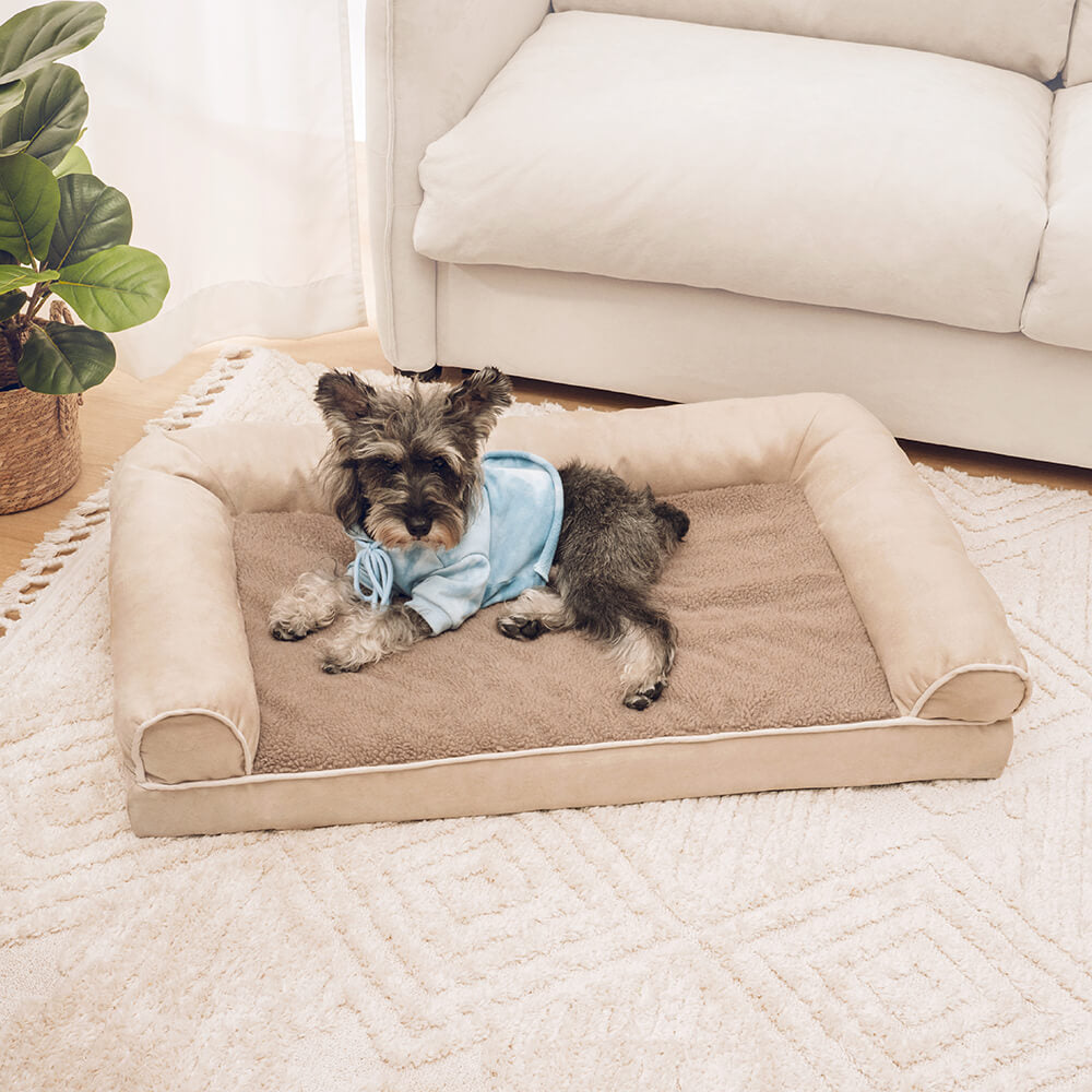 Faux Fleece & Suede Full Support Orthopedic Dog Be