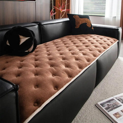 Vintage Leather Sofa Protection Non-Slip Couch Cov