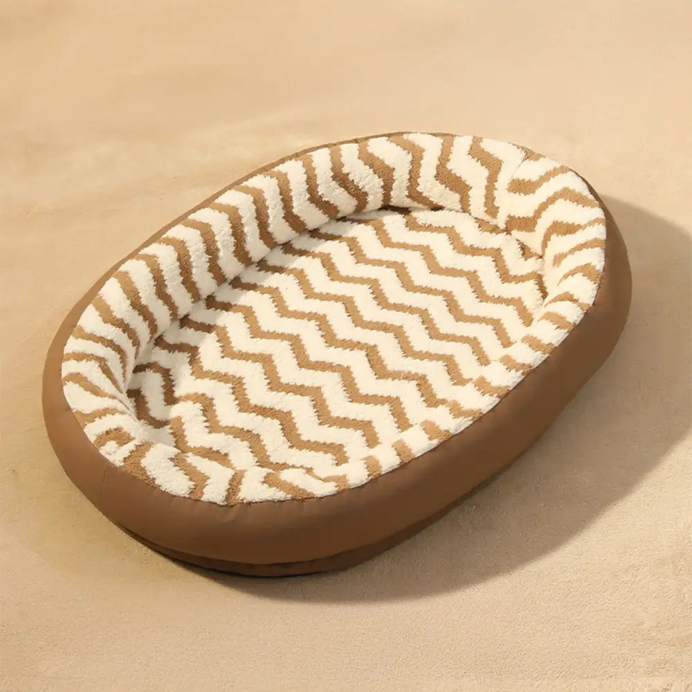 Geometric Wave Pattern Faux Leather Warm Removable