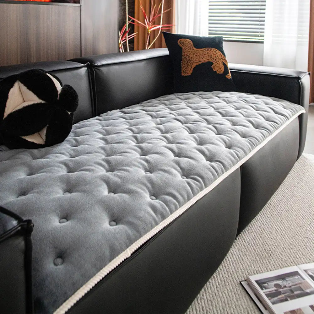 Vintage Leather Sofa Protection Non-Slip Couch Cov